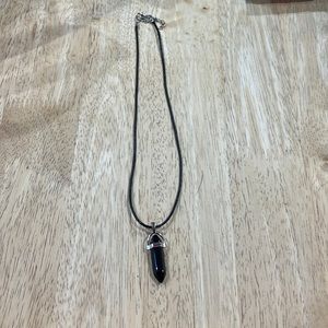 Black crystal necklace